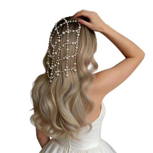 Bandeau avec fausses perles réglable pour éviter la casse des cheveux en tissu doux