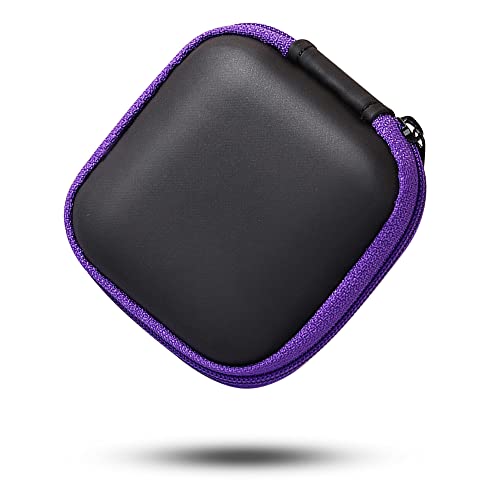 Earbud Case Earphone Carrying Case Portable Eva Headphone Case Storage Bag Organizer Or Earphone, Earbud, Earpieces, Sd Memory Card, Camera Chips (Purple) #TOP13