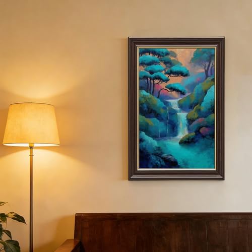 Peinture sur toile cascade pour transformer un mur vide en espace zen