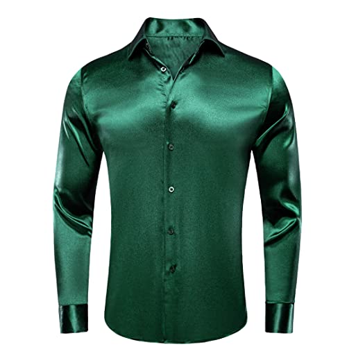 Chemise en soie homme manches longues satin mariage Cy-1504
