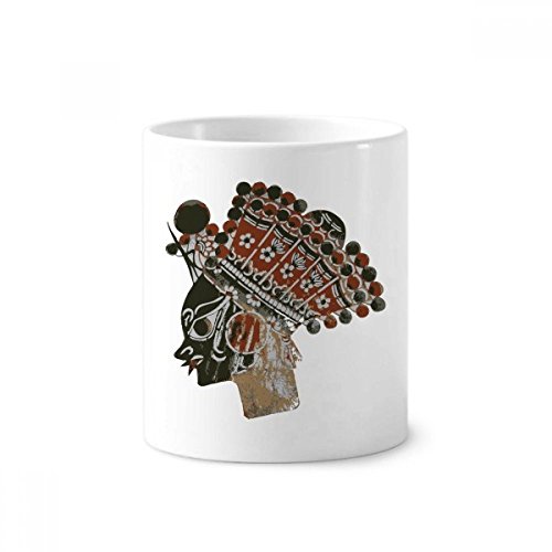 Cadeau en céramique ombre chinoise blanche tasse originale brosse à dents 350ml