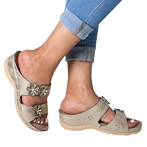 Zapatos Abiertos Cuñas del Dedo Grueso cómodos Slippers para Mujeres Sandalias de Fondo Zapatillas Femeninas Botas De Mujer Invierno Zapatillas Conejo Mujer