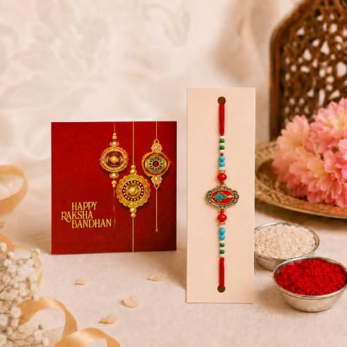 Image of Giftplease Customized LED Photo Frame Night Light & Premium Rakhi Gift Combo for Brother | Personalized Acrylic Desk Lamp with Designer Rakhi, Roli Chawal, Wish Card | Rakshabandhan Gift for Bhaiya