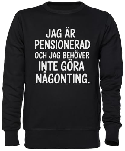Sweat-shirt noir jag är pensionerad le cadeau de retraite unisexe idéal en jersey