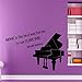 Wand Aufkleber Piano Wandaufkleber Musik ist der beste Weg für mich zu sagen, ich liebe dich Wohnkultur Neues Design Vinyl Wandtattoo Kunst Wandmalerei Dekoration 62cmx44cm