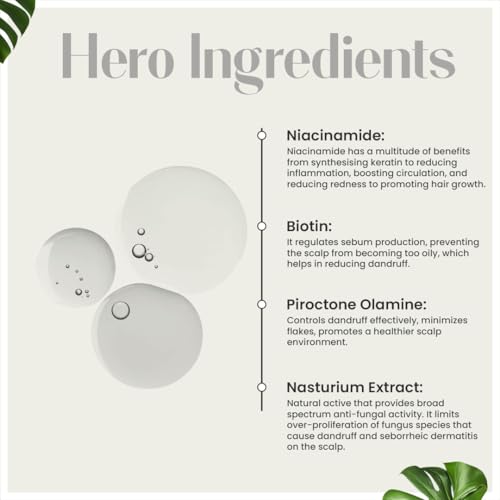 Image of Wildly Pure Natural Anti Dandruff shampoo|Nasturtium, Piroctone olamine, Niacinamide & Biotin| 72% less in Dandruff in 3 wash| Regulates Sebum, Reduce Itchiness, redness| Chemical free|150mL (Calm)