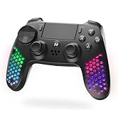 Nitho PS4 Wireless Controller for Gamer, Dual Shock Gamepad Joystick with RGB Light, 6-Axis Motio...