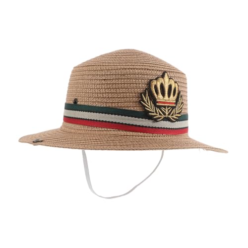 Boys and Girls Wide Brim Sun Hat for Boys Girls Breathable Straw Cap Sun Protection for Beach Outdoor Adventures Stylish Spring Autumn Accessory Khaki