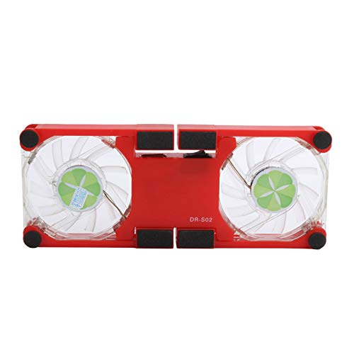 Base refrigerante USB plegable para laptop, ligera y portátil (Rojo) miniatura 2