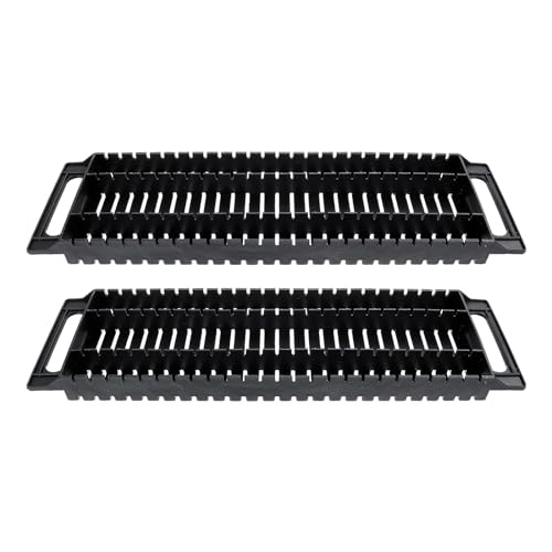 Image of VILLCASE Dual-Ear Anti-Static Bar Frame 25-Slot PCB Rack Circuit Board Storage Stand Set of 2 ESD Static-Resistant Frames 18.30X5.70X3.14 Inches for Electronic Assembly