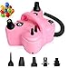 Awroutdoor Multifuncional Bomba de Aire Eléctrica, 600W 2 in 1 Inflador de Globos, Hinchador eléctrico para Inflar/Desinflar Bote Inflable, Colchón de Aire, Juguetes Hinchable, con 5 Boquillas