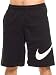 Nike Mens Club Exploded Swoosh Shorts Black/White 633523-010 Size Large