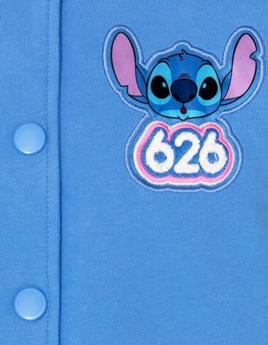Disney Minnie Mouse Frozen Lilo & Stitch Moana Girls Varsity Bomber Jacket Toddler to Big Kid Sizes (2T - 14-16)4