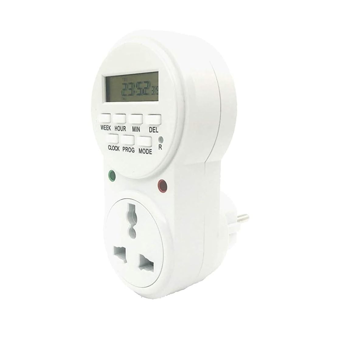 Generic Digital Infinite Repeat Cycle Intermittent Timer Plug for Electrical Outlet, 24 Hour Programmable Indoor Timed Power Switch with Countdown Delay On and Off (120V, 15A), White, 1 Pack