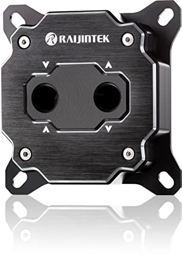RAIJINTEK FORKIS Elite, CPU Water Block, Full Copper Material Melted by alloying brazing. with Adapting 3D Micro-fin Structure, G1/4” Thread, Nickel-Plated & Mirror polishing. (0R40B00201)