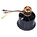 Pwshymi QX Motor sin Escobillas QF2611‑50mm Motor sin Escobillas Potente Motor Outrunner con 12 Aspas Ventilador Conducido para Helicóptero de Avión RC(4000kv en Sentido horario)