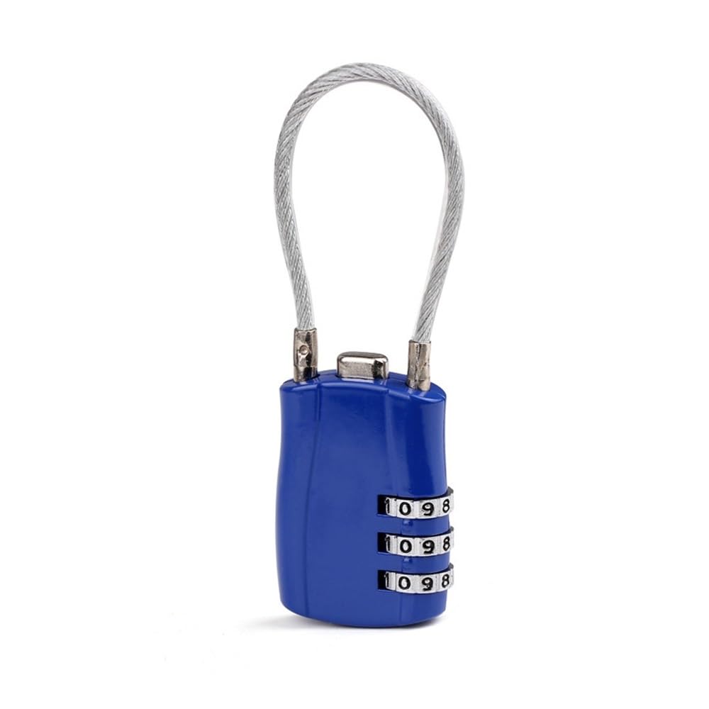 Gnyvzxplq Blu Suitcase Locks, Multicolor Combination High Security Customs Padlock For Luggage Suitcase Helmet(Blu)