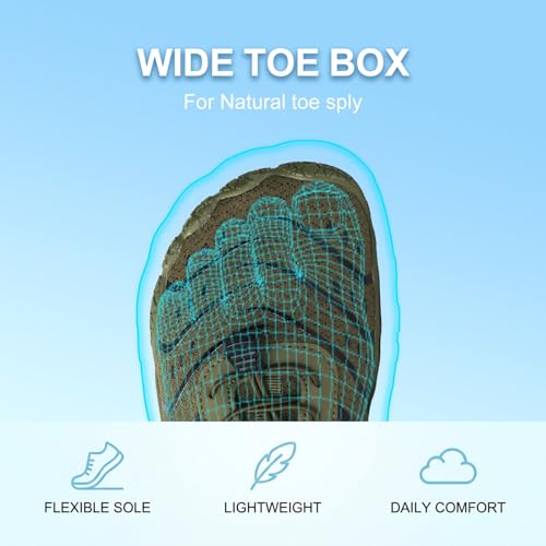 Image of Barefoot Shoes for Women & Men, Grounded Walking Hiking Barefoot Shoes, Wide Toe Box Non-Slip Water Athletic Footwear, Comfortable Vitality Barefoot Footwear, Trail Running Sneakers Unisex