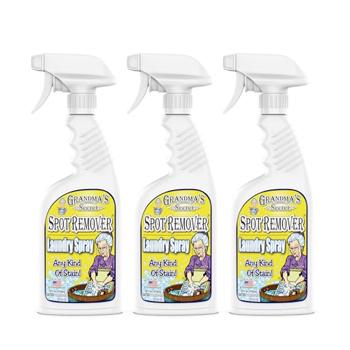 Image of Grandma's Secret Laundry Spray - Chlorine, Bleach and Toxin-Free Fabric Stain Remover for Clothes - Removes Oil, Paint, Blood and Pet Stains - 16 Oz, 3 Pack
