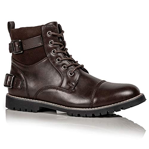 Metrocharm MC306 Mens Casual Work Lace Up Classic Motorcycle Combat Boots