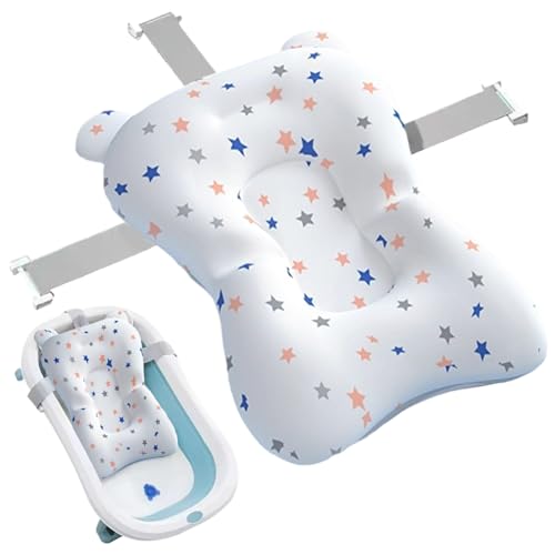Gcroet Siège de Bain pour bébé, Support de Bain pour bébé réglable et sans Glissement avec Fixation à Trois, Cadeaux Nourrisson Assis et allongé pour Les Filles, Les garçons.