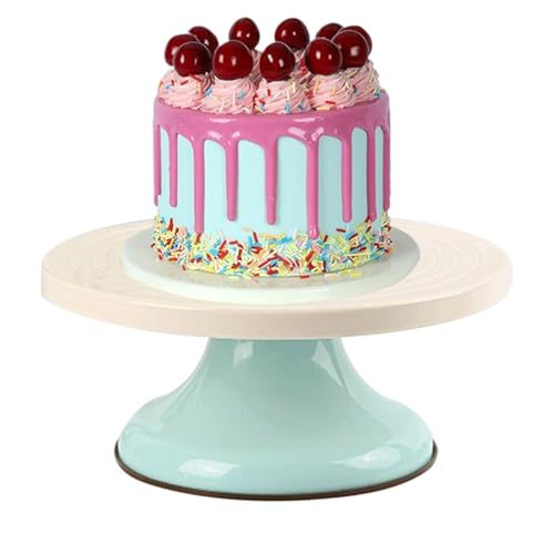 Tocadiscos para tartas, mesa giratoria de pintura de pastelería, soporte giratorio de exhibición de alimentos de 10 pulgadas para pasteles, cupcakes y decoraciones de pasteles