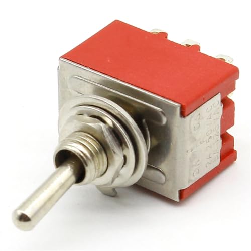 Mini interruptor de palanca MTS-303 rojo de 9 pines ON-OFF-ON con 3 posiciones 3