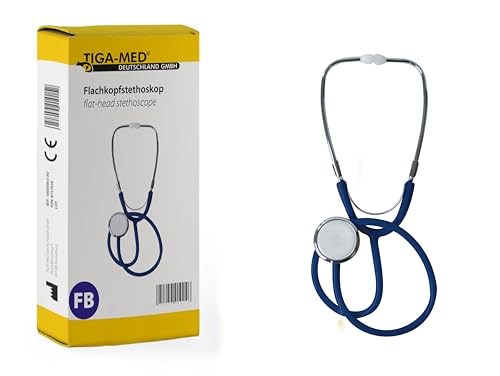 Stéthoscope à tête plate - Stéthoscope d'infirmière - Couleur : bleu - Stéthoscopes - 1 pièce