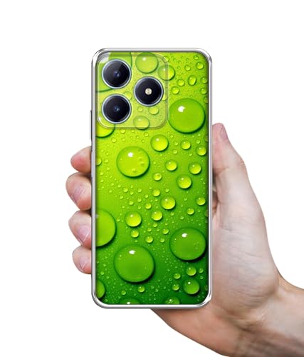 Image of Casotec Green Bubbles Design Printed Silicon Soft TPU Back Case Cover for Realme C63 4G / Narzo N63 4G