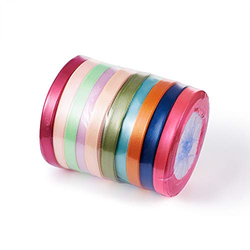Set 10 Cintas de Raso Satinado 3/8" (10mm) x 25 yardas miniatura 7