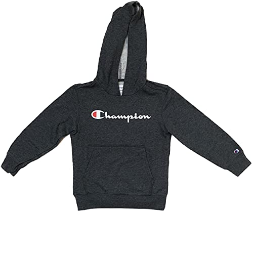 Champion Youth Boy's Pullover Hooded Sweatshirt (Charcoal Heather, X-Small(5/6), x_s)