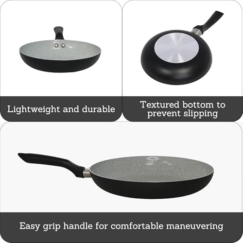 IMUSA 12" Premier Ceramic Nonstick Fry Pan with Cool Touch Handle, Matte Black by Imusa - Image 2