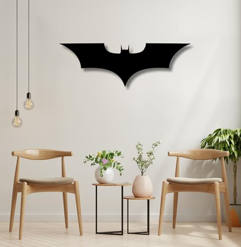 Image of TWIGGY Superhero 6mm MDF Wood Wall Decor Art for Home, Office, or Gaming Room, Gift, Anime (pack of 1 | The Dark Knight)