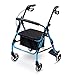 Z-DYQ Panier Panier Vieux Scooter Old Homme Acheter Panier De Nourriture Chariot Assis Chariot Assis Aluminium Walker à Quatre Roues Pliant Petit Chariot (Color : Bleu, Size : 65 * 86cm)