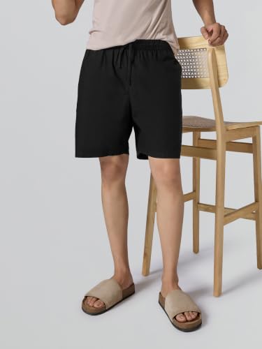 Image of XYXX Zen Solid Shorts for Men with Side Pockets and Drawstring |Relaxed Fit Shorts