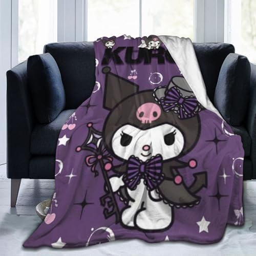 Cute Blanket Cozy Warm Flannel Throw Blanket Super Soft Cartoon Blankets for Kids Adult Gifts 60" x 50"
