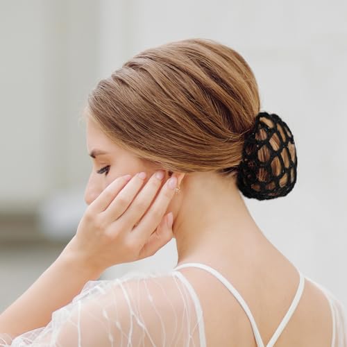 Capas e redes para coque de cabelo de balé – 10 peças de redes invisíveis para pãezinhos poliéster e