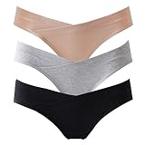 Women's Under The Bump Maternity Panties Cotton Pregnancy Postpartum Underwear Multi Pack (B-3 Pack