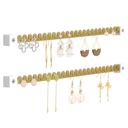 milylove Earring Organizer Wall Mounted 2 Pack Earring Holder Hanging Jewelry Organizer Display for Stud/Hoop/Dangle Earring Necklace Bracelet Ring