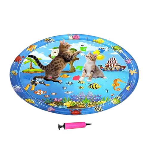 Tapis d'eau pour chat Feng Shui 99x99 cm gonflable pour rafraîchir votre animal au jardin