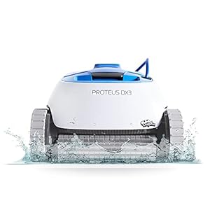 Dolphin Proteus DX3 Robotic Pool Vacuum Cleaner - ? Wall Climbing Capability - ? Powerful Active Scrubbing Brush - ? Ideal for All Pool Types up to 33 FT in Length