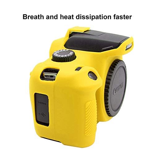 Coque Appareil Photo Coque Silicone PULUZ Pour Canon EOS 3000D/4000D - Protection Souple Jaune 46g étui Silicone Canon 3000D 4000D Protection Jaune