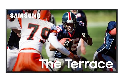 SAMSUNG 85-inc Class Neo QLED 4K The Terrace Full Sun Outdoor Series, Ultra Bright Picture, IP56, Wide Viewing Angle, Quantum HDR+ Smart TV w/Alexa (QN85LST9C, 2023 Model) (Renewed)