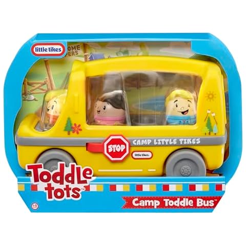 Little Tikes Toddle Tots Camp Toddle Bus - Toddle Playset, Includes Bus & 3 Character figures for Pretend Play, Toy and Present for Toddlers and Kids, For Boys and Girls Ages 1-5 Years Cover
