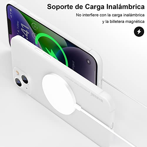 MEMUMI para iPhone 14 Plus Funda con Ultra Delgado 0.3mm, Dura PP con Acabado Mate y Agarre Suave Estuche Ligero Fundas para iPhone 14 Plus Carcasa Delgada con Minimalista Blanco Semi-transparente