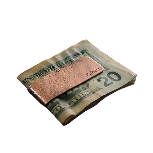 Personalized Money Clip Handmade Pure Copper Money Clip Gift for Men Valentine's Day