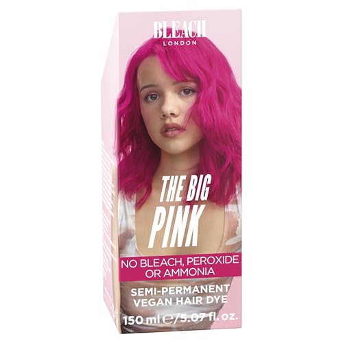 Image of Bleach London The Big Pink Colour - Hot Vibrant Pink Hair Dye - Vegan & PETA-Approved Semi-Permanent Direct Dye- 150 ml