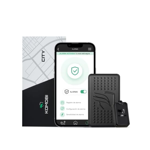 Localizador GPS para Motos KOMOBI City Premium - Alarma de área y Movimiento antirrobo