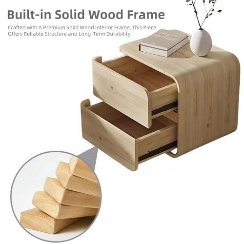 Petite table de nuit blanche double tiroir pour petits espaces