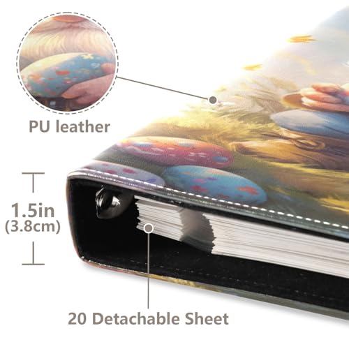 Álbum de Fotos DIY Auto adhesivo Scrapbook con diseño de Gnomos de Pascua bajo hongo, 3 anillos, 40 páginas, 8x10 para recuerdos miniatura 4